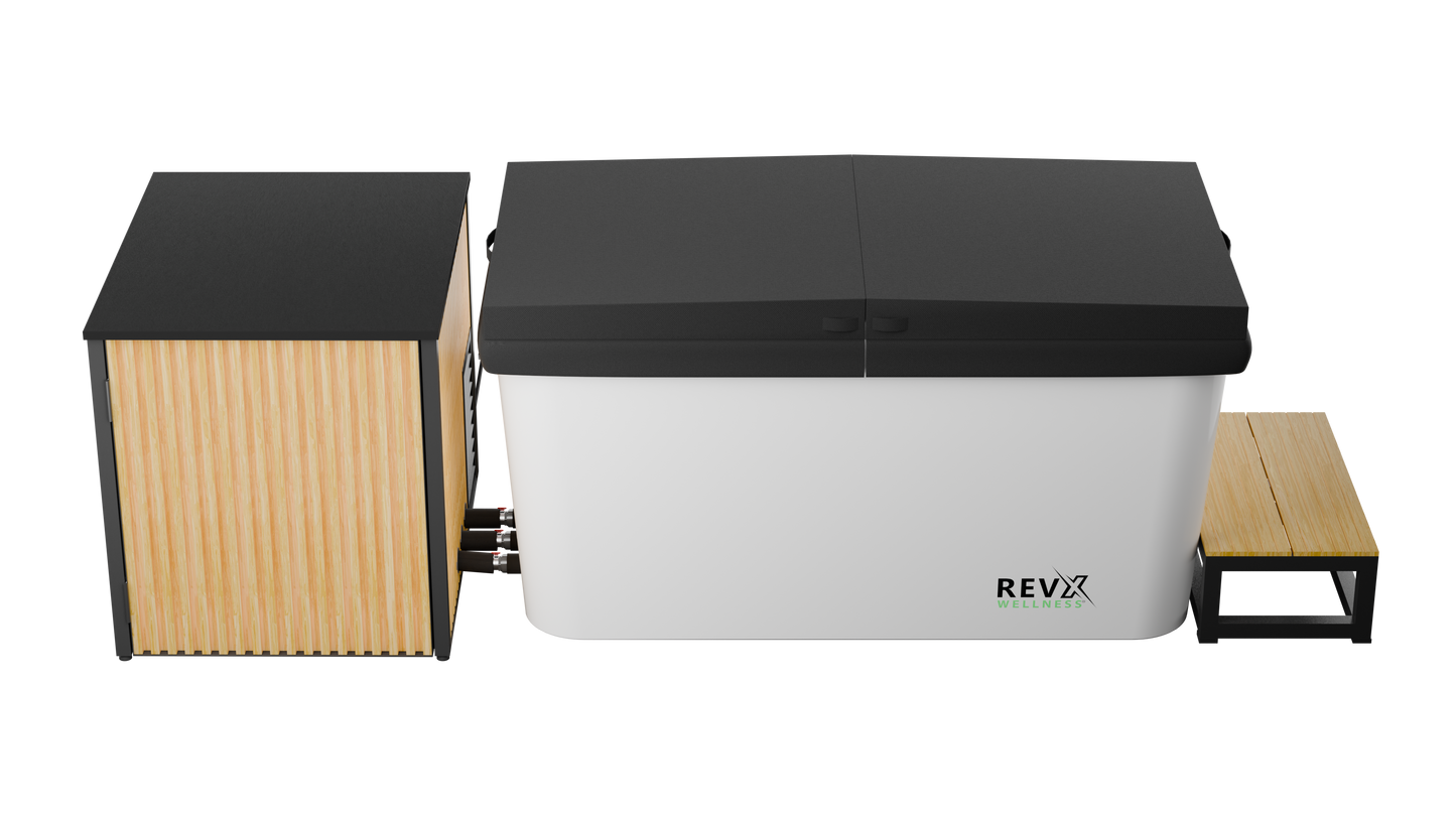 RevX Alic X Tub Cold Plunge + LUX High-Performance Chiller & Filtration System
