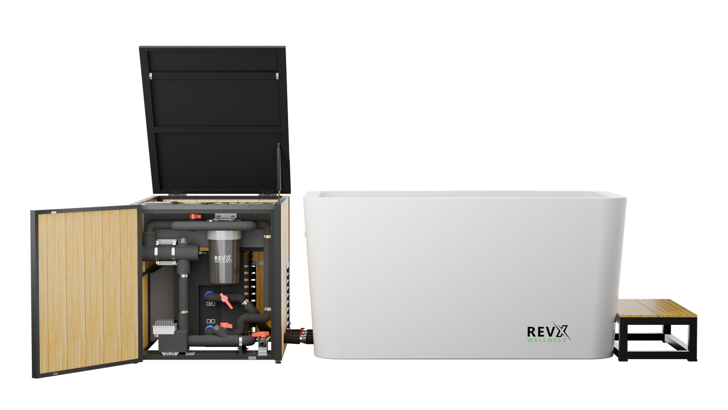 RevX Alic X Tub Cold Plunge + LUX High-Performance Chiller & Filtration System