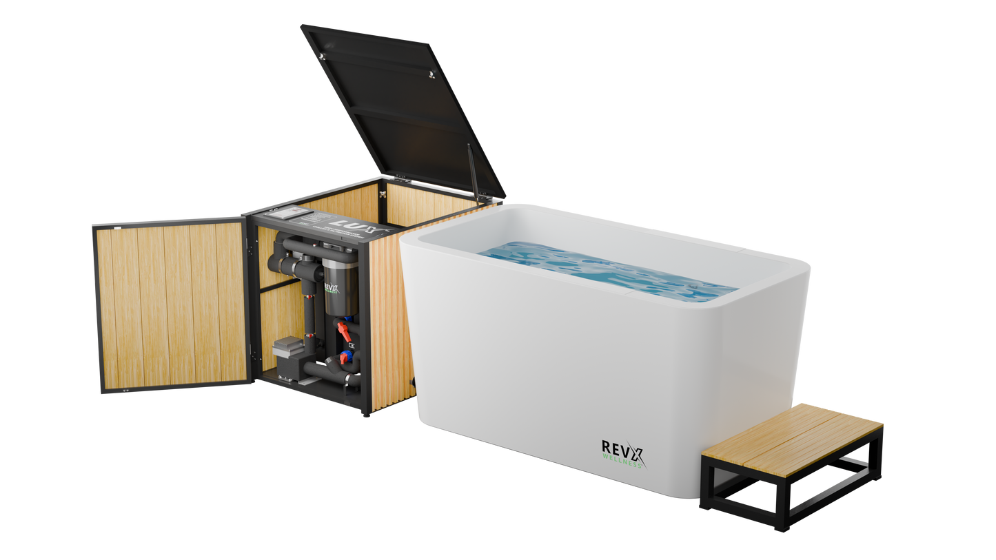 RevX Alic X Tub Cold Plunge + LUX High-Performance Chiller & Filtration System