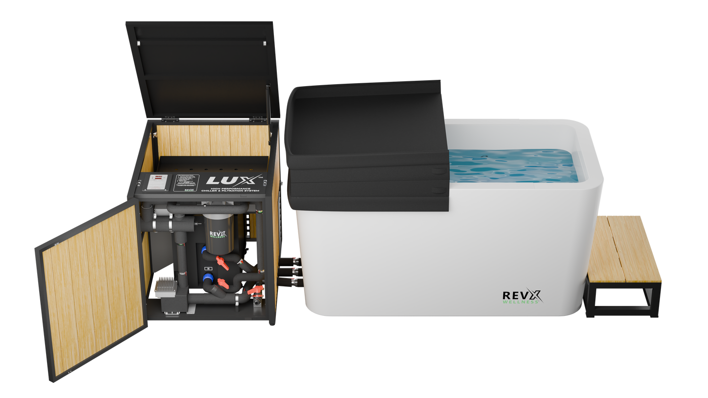 RevX Alic X Tub Cold Plunge + LUX High-Performance Chiller & Filtration System