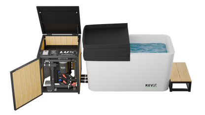 RevX Alic X Tub Cold Plunge + LUX High-Performance Chiller & Filtration System